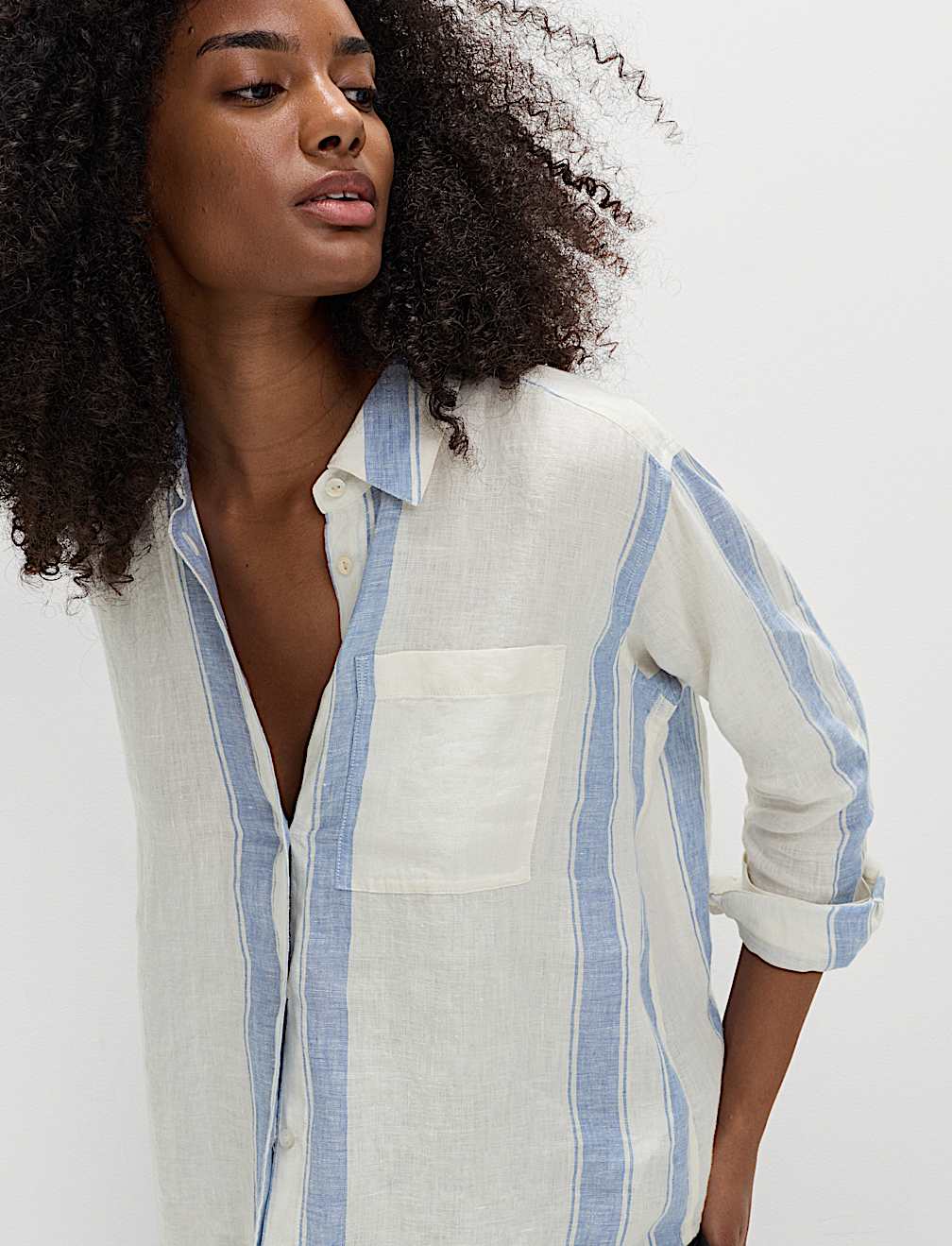 Pure Linen Striped Shirt