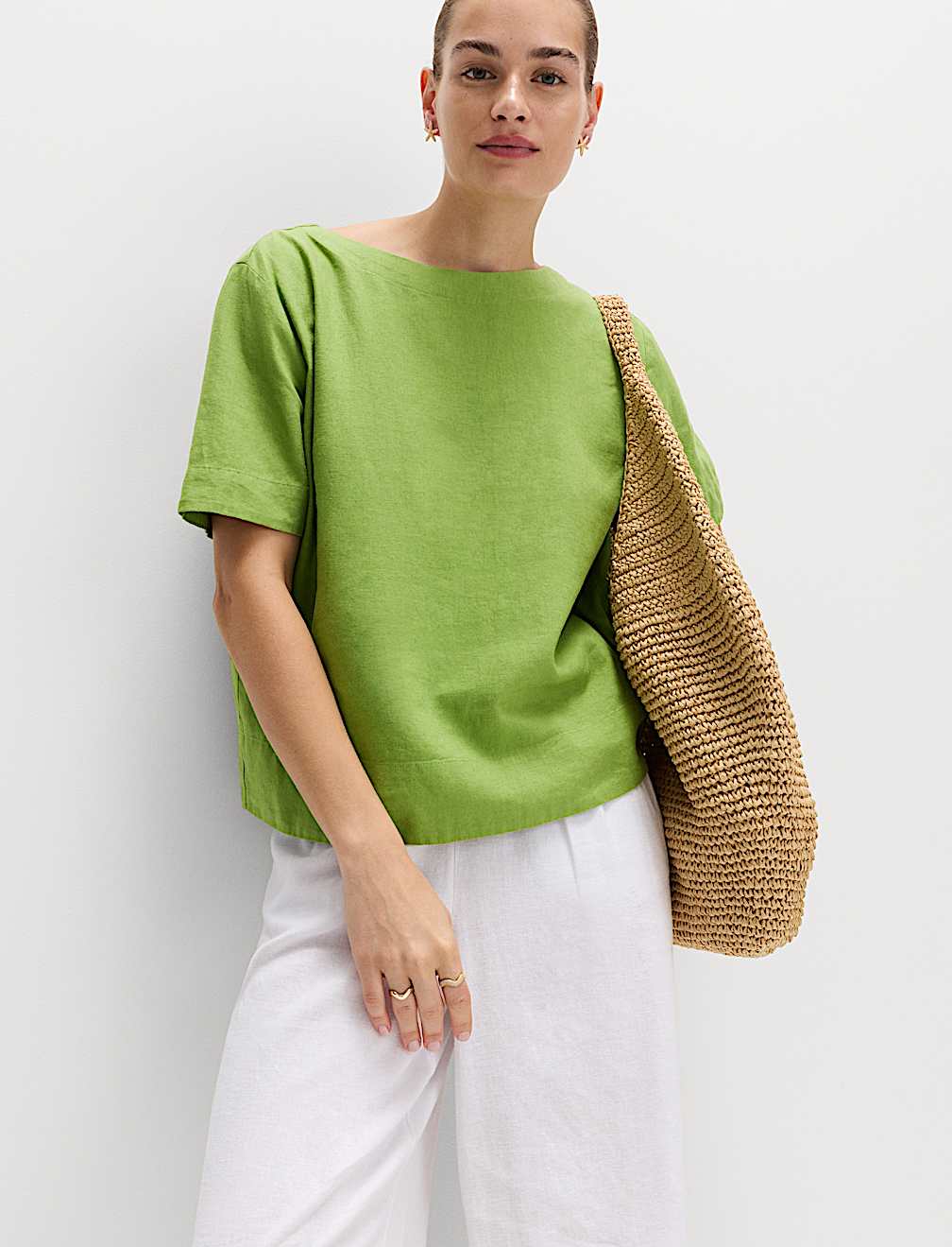 Linen Rich Relaxed T-Shirt