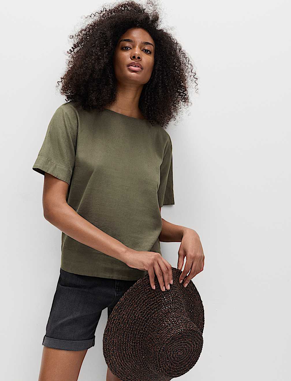 Linen Rich Relaxed T-Shirt