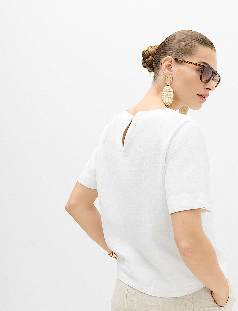 Linen Rich Relaxed T-Shirt