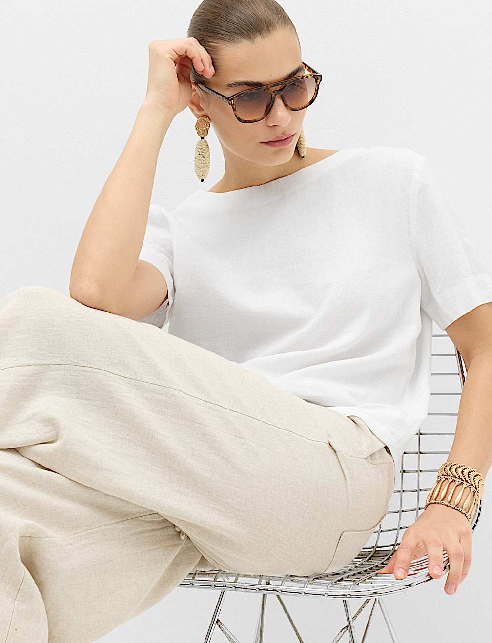 Linen Rich Relaxed T-Shirt
