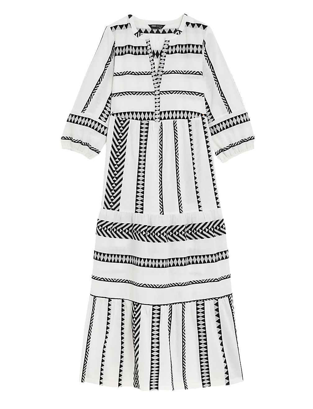 Cotton Rich Jacquard Midaxi Beach Dress