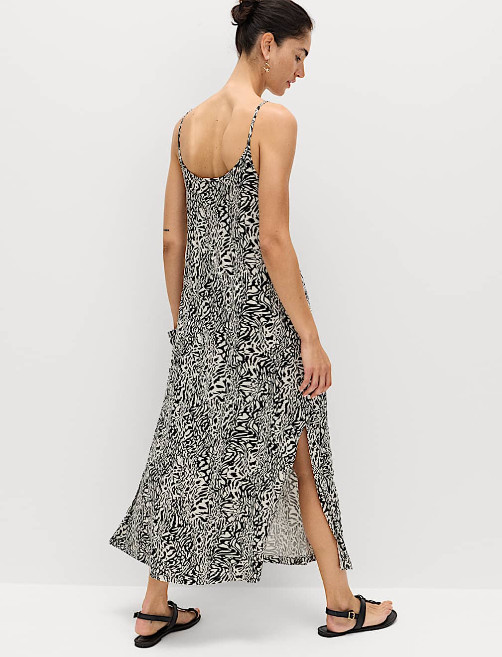 Printed Jersey Midaxi Beach Dress