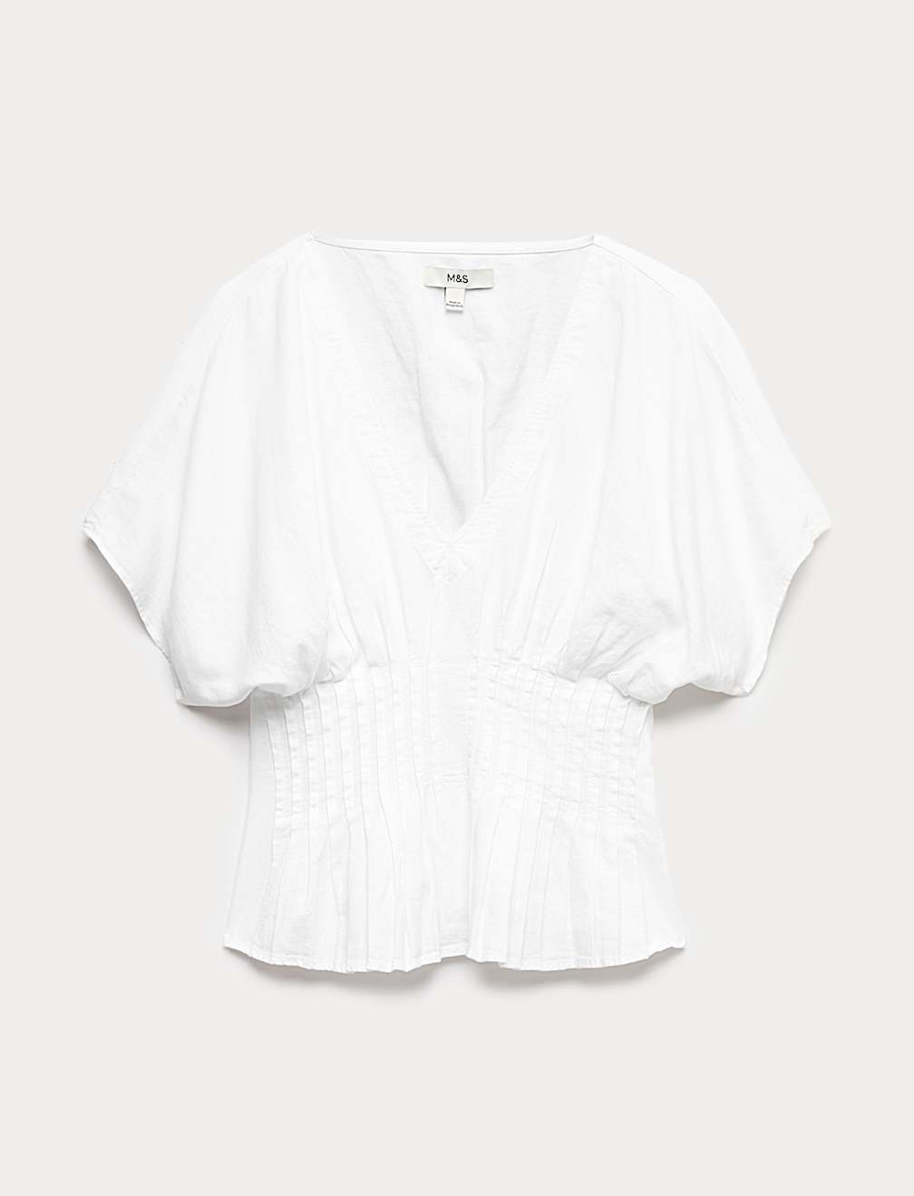 Linen Rich Waisted Top