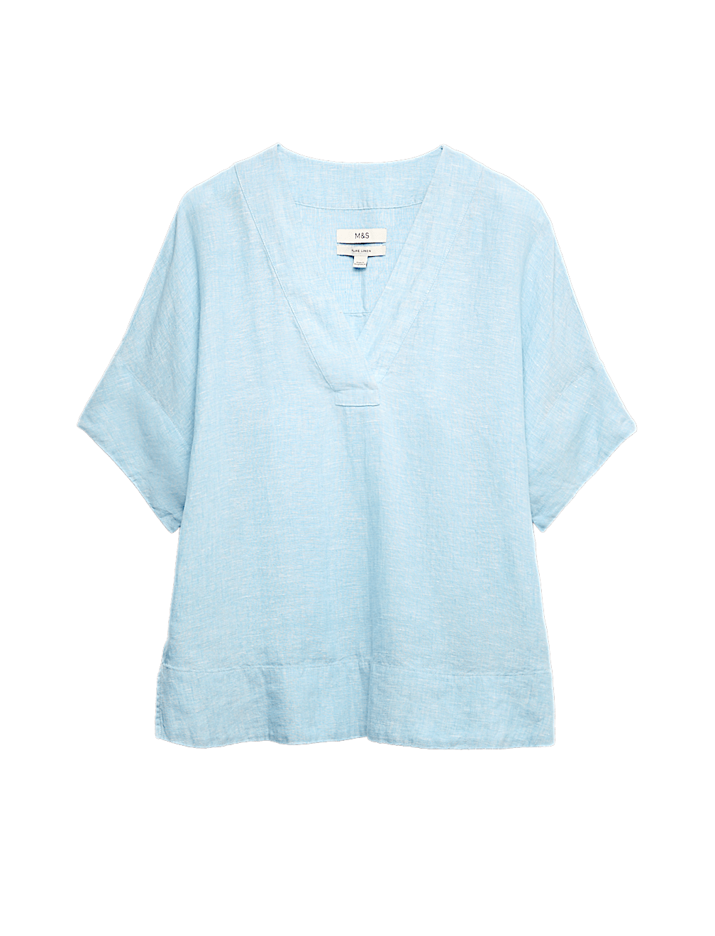 Pure Linen V-Neck Popover Top