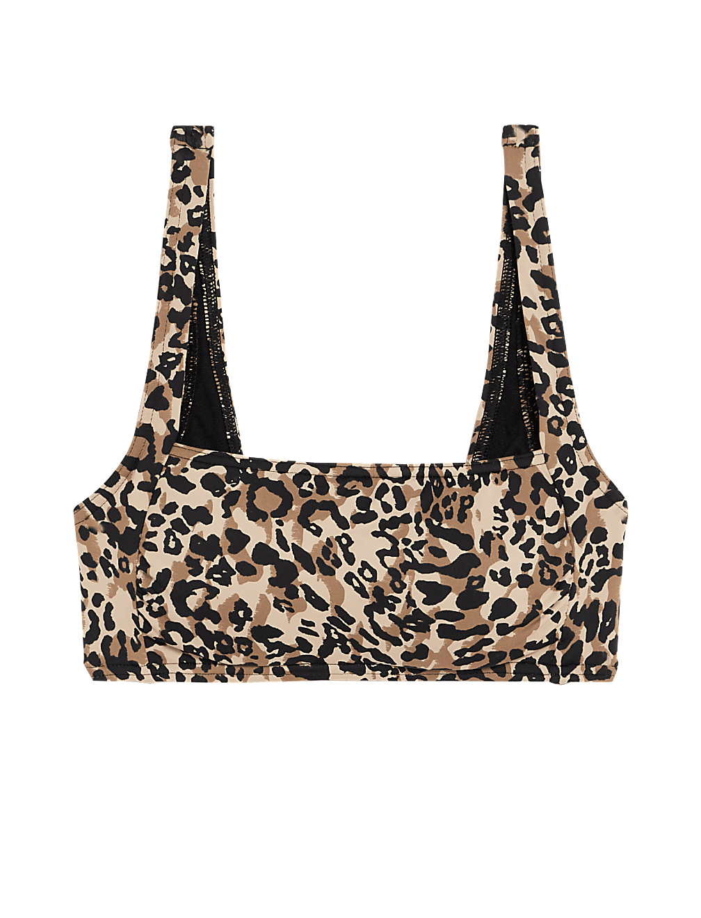 Printed Padded Square Neck Bikini Top