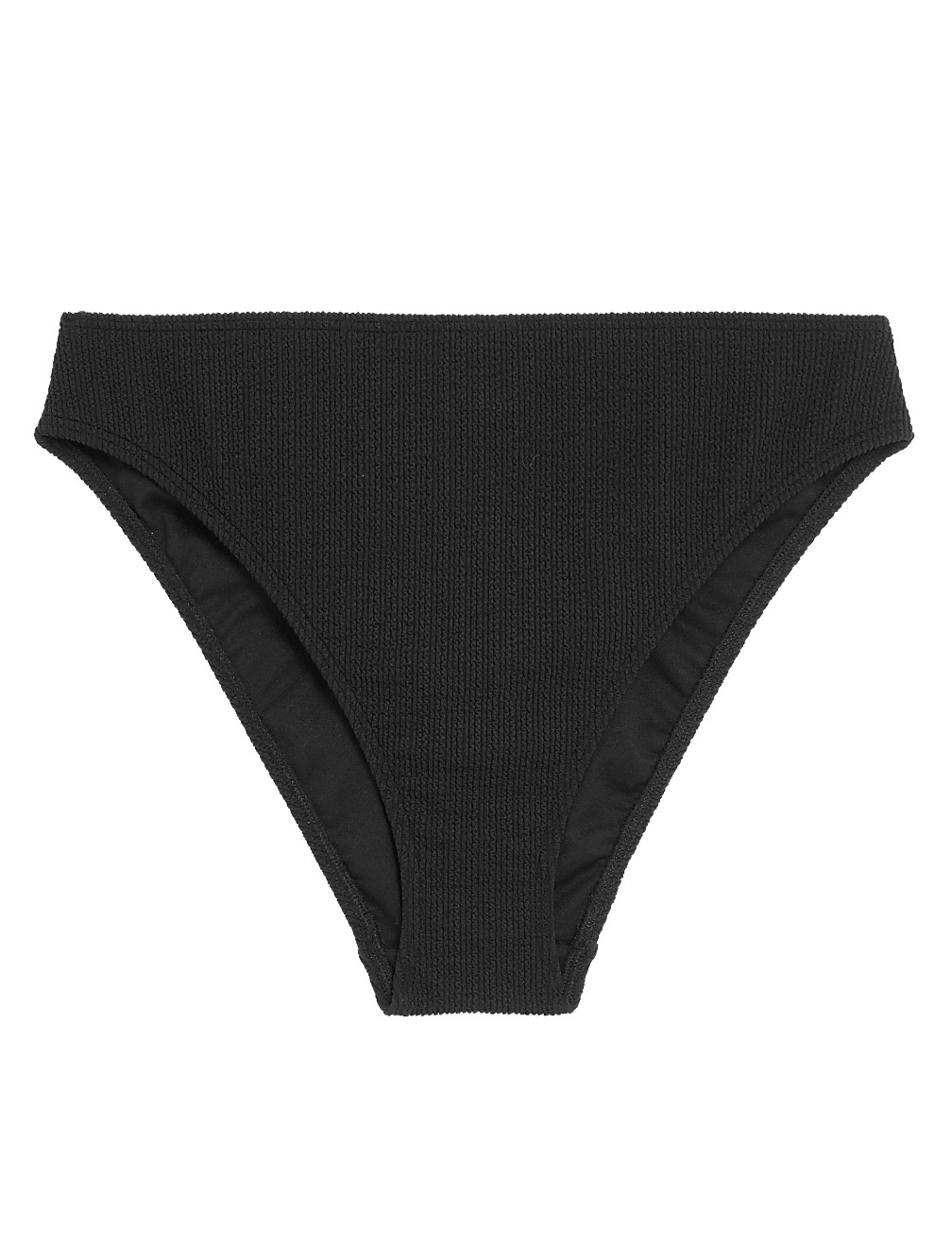 Textured High Waisted Bikini Bottoms