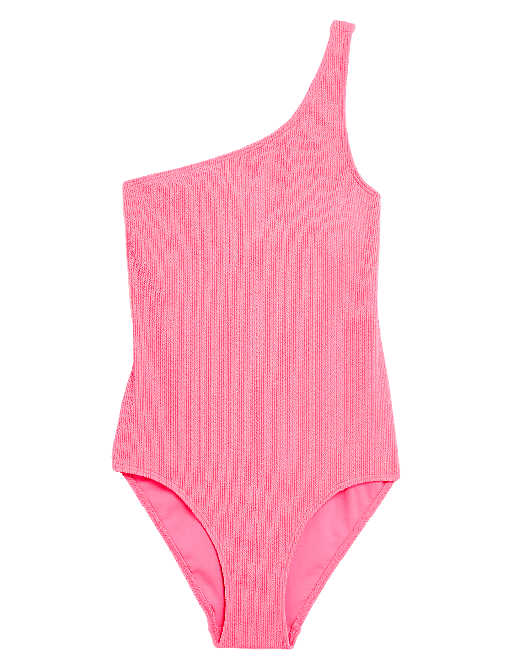 Textured One Shoulder Swimsuit