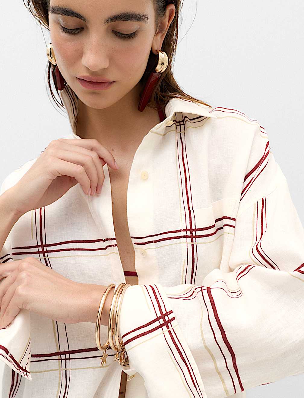 Pure Linen Checked Shirt