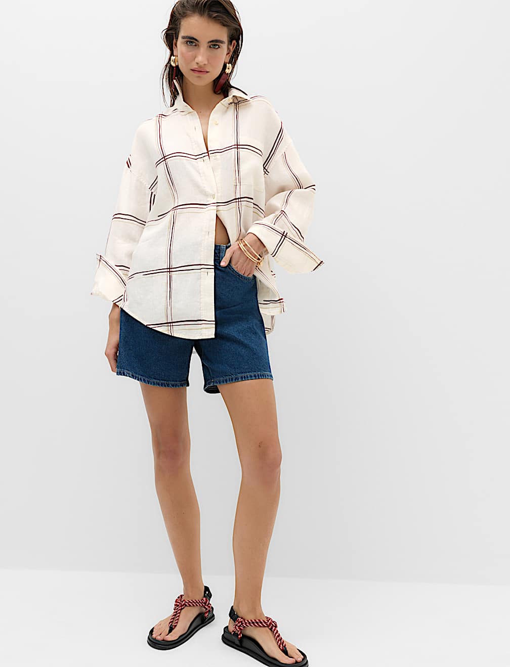 Pure Linen Checked Shirt