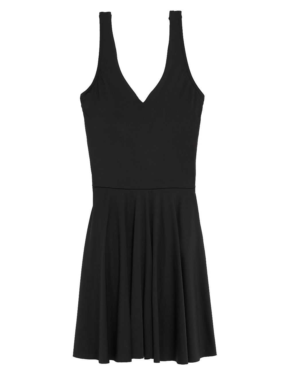 Padded Plunge V-Neck Swim Dress