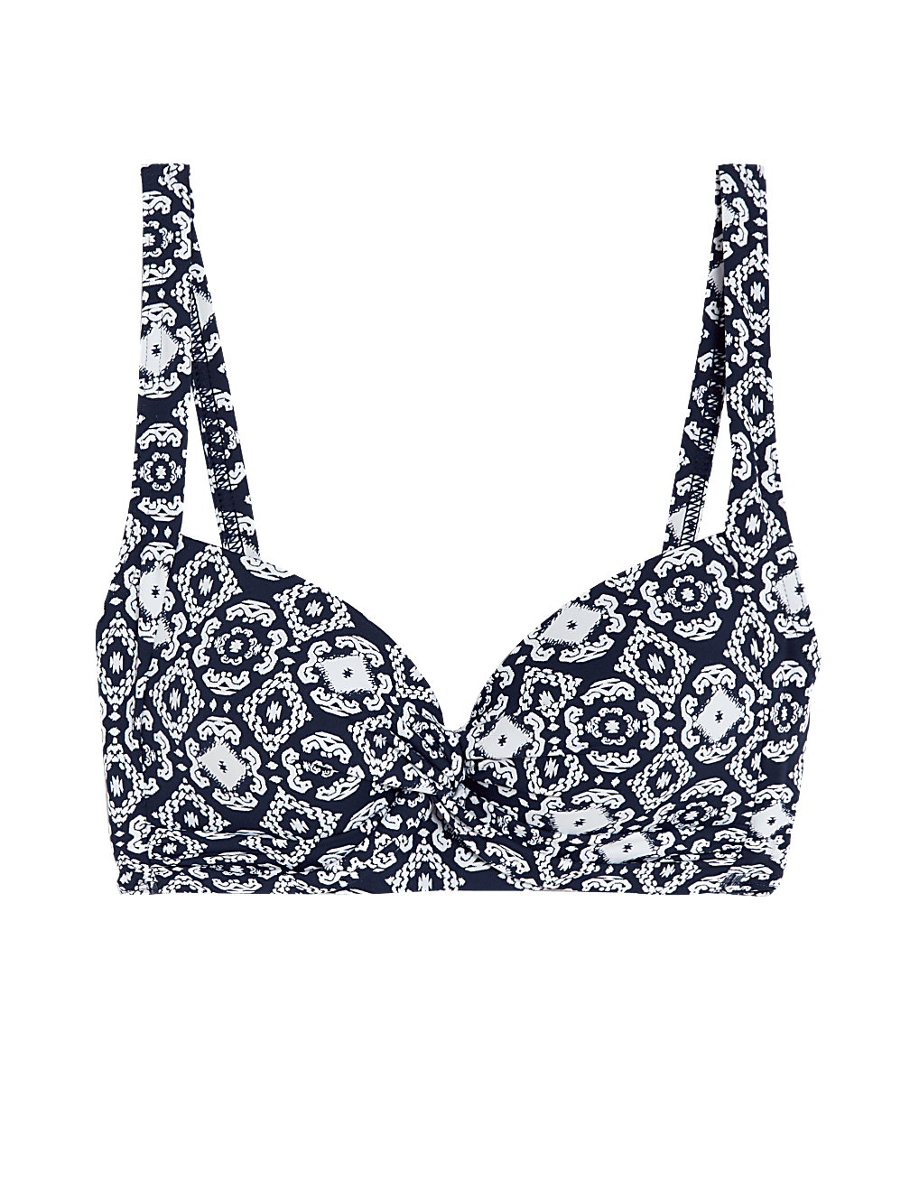 Printed Padded Plunge Bikini Top
