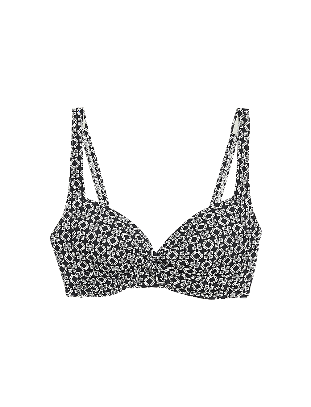 Printed Padded Plunge Bikini Top