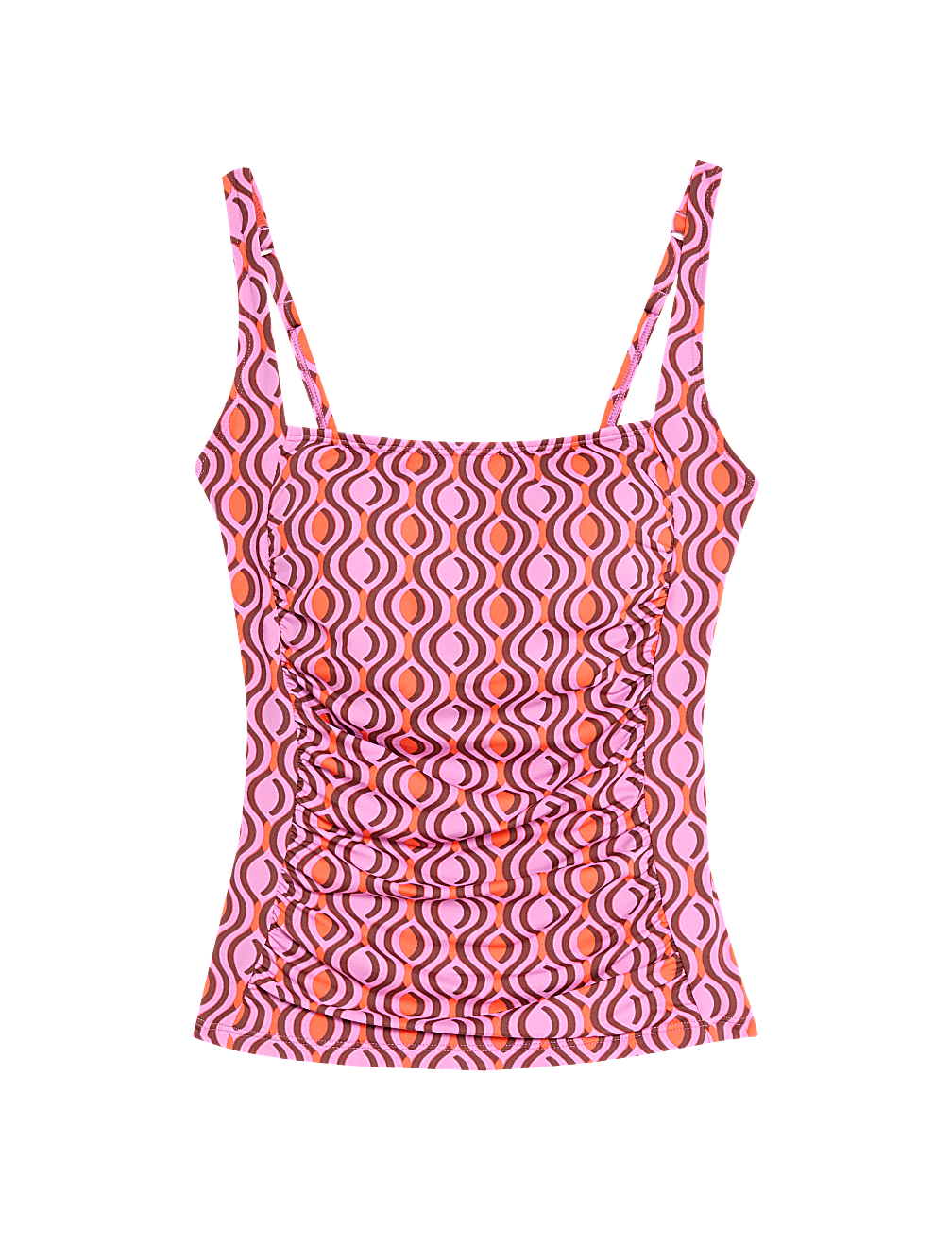 360 Tummy Control Printed Padded Tankini Top