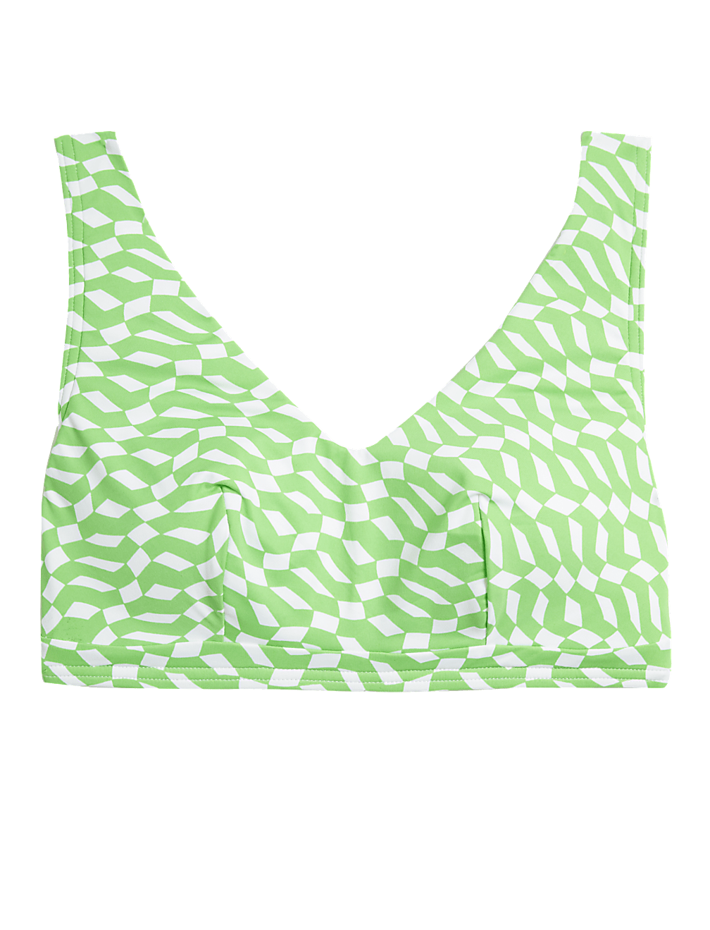 Printed Plunge Bikini Top