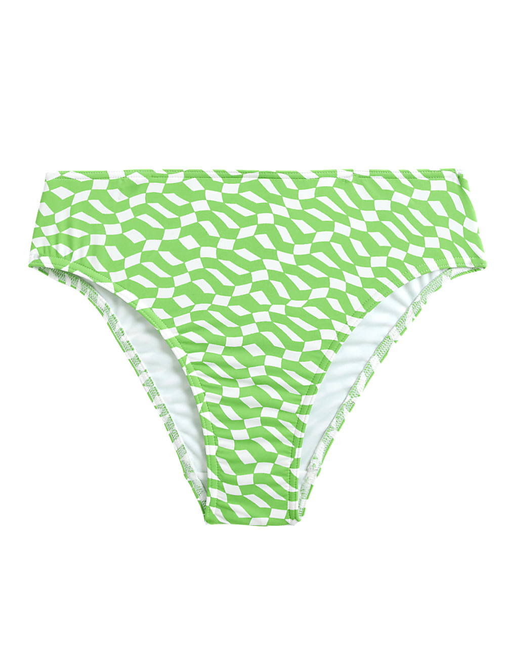 Printed High Waisted Bikini Bottoms