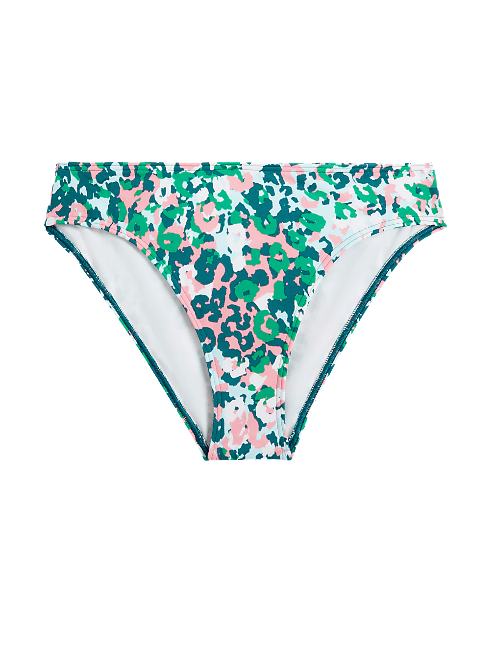 Printed High Leg Bikini Bottoms