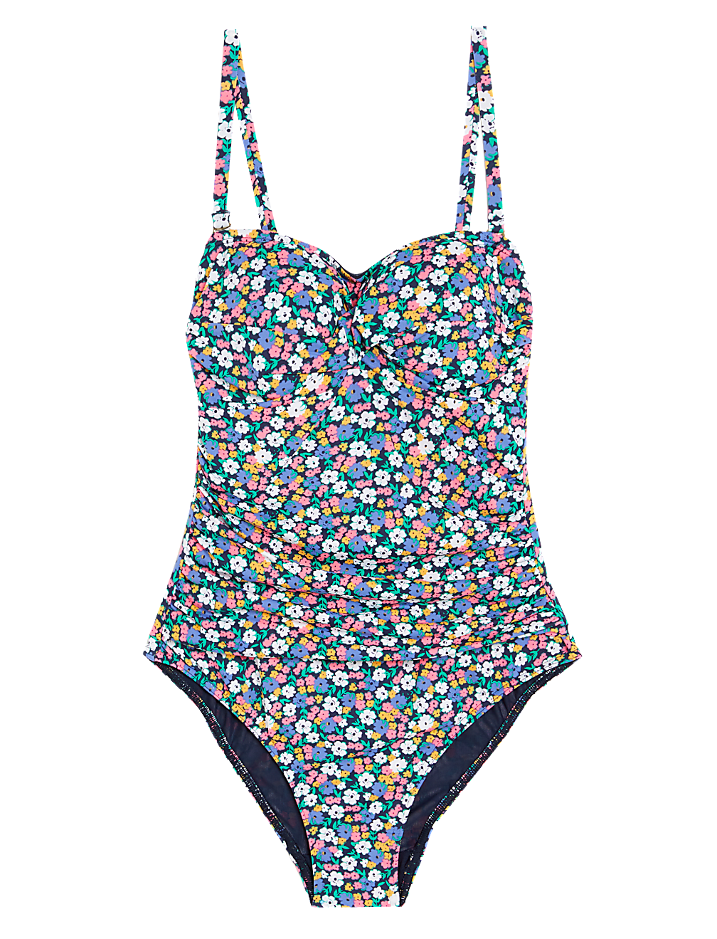 Tummy Control Printed Bandeau Swimsuit