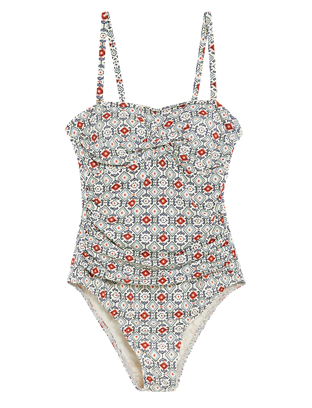 Tummy Control Printed Bandeau Swimsuit