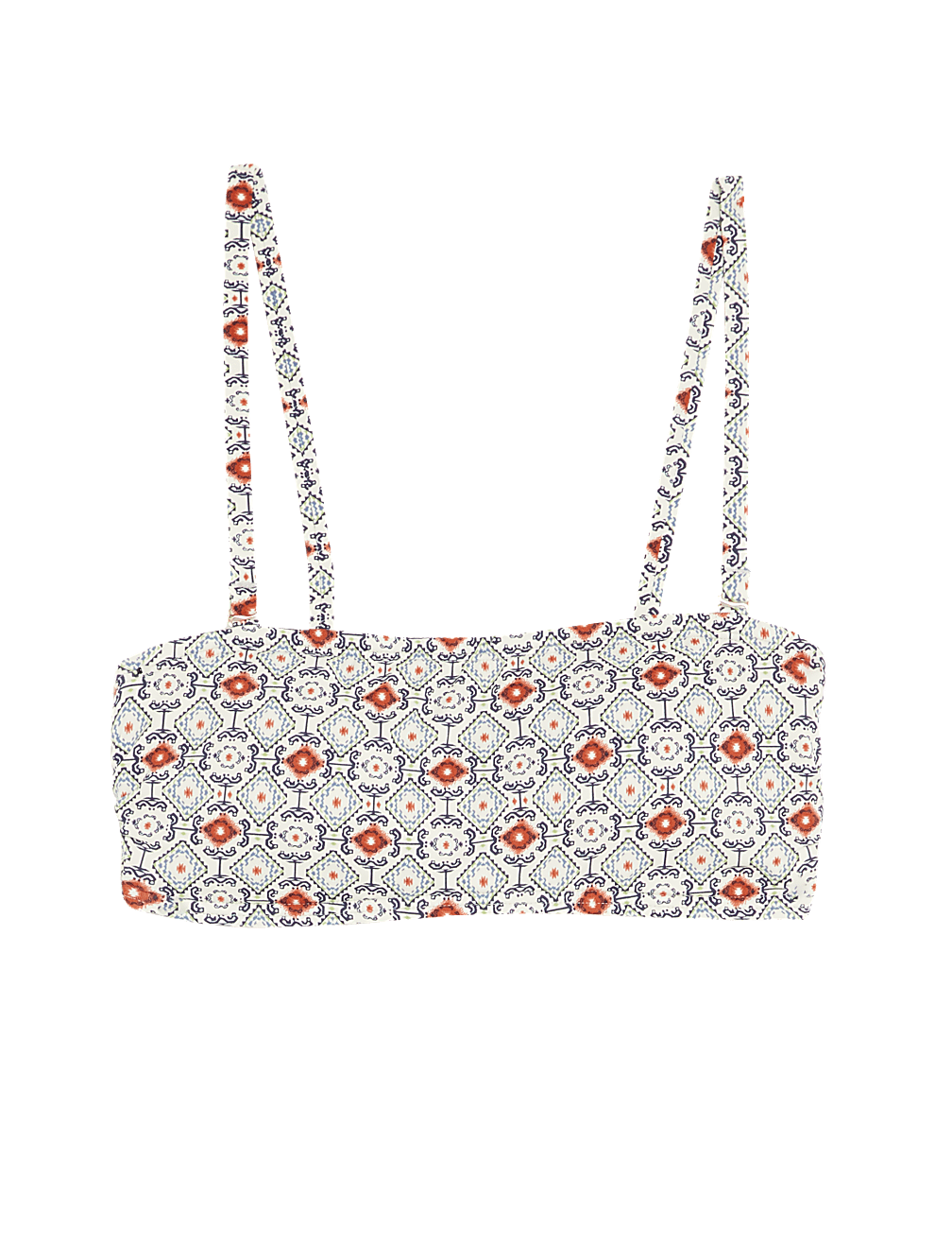 Printed Padded Square Neck Bikini Top