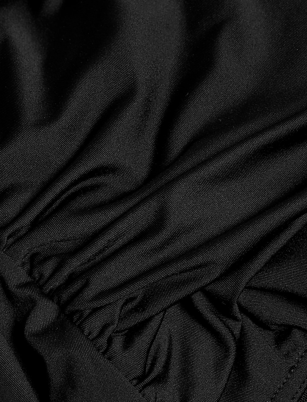 Padded Ruched Halterneck Plunge Swimsuit