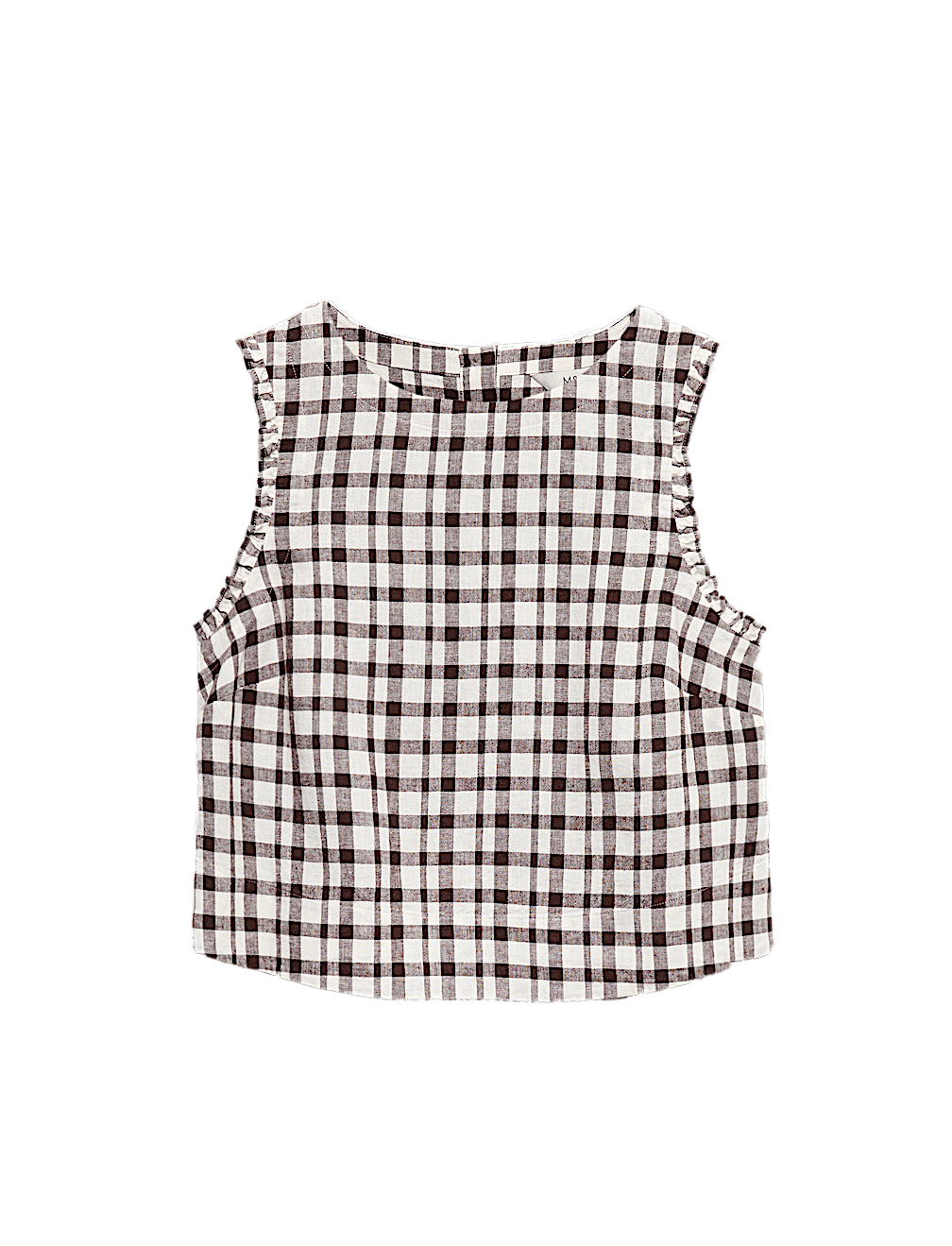 Linen Rich Gingham Vest Top