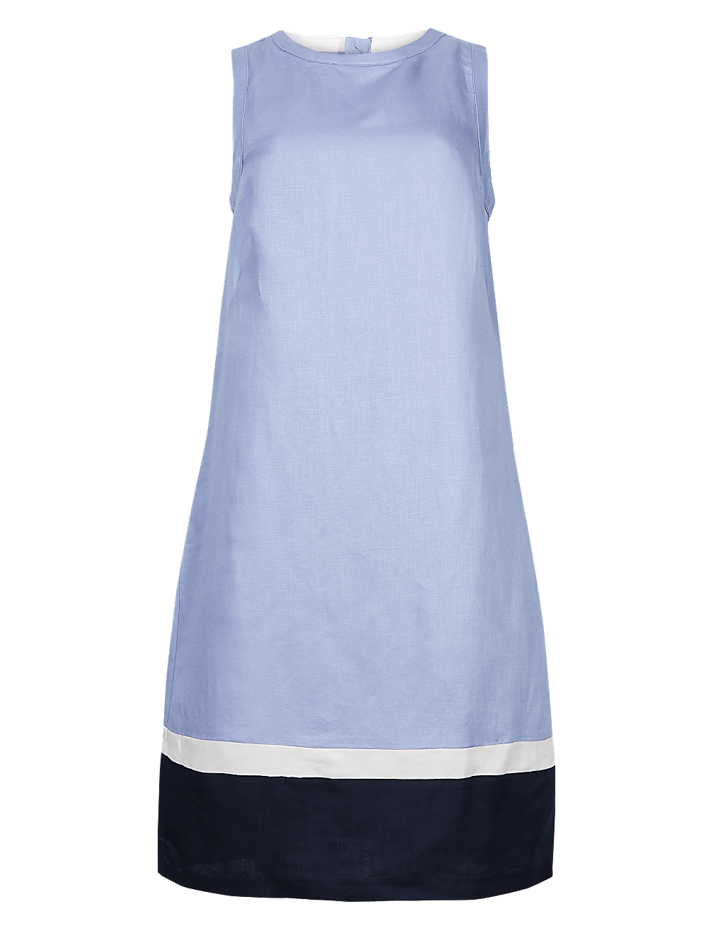 Linen Rich Colour Block Tunic Dress