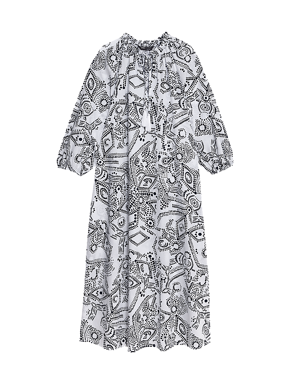 Pure Cotton Printed Midi Kaftan Dress