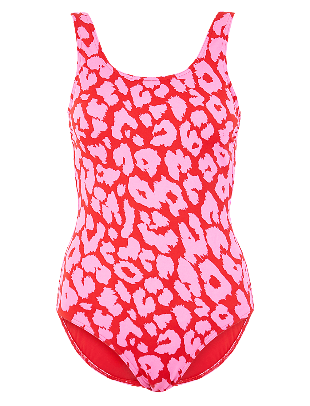 Animal Print Scoop Neck Swimsuit