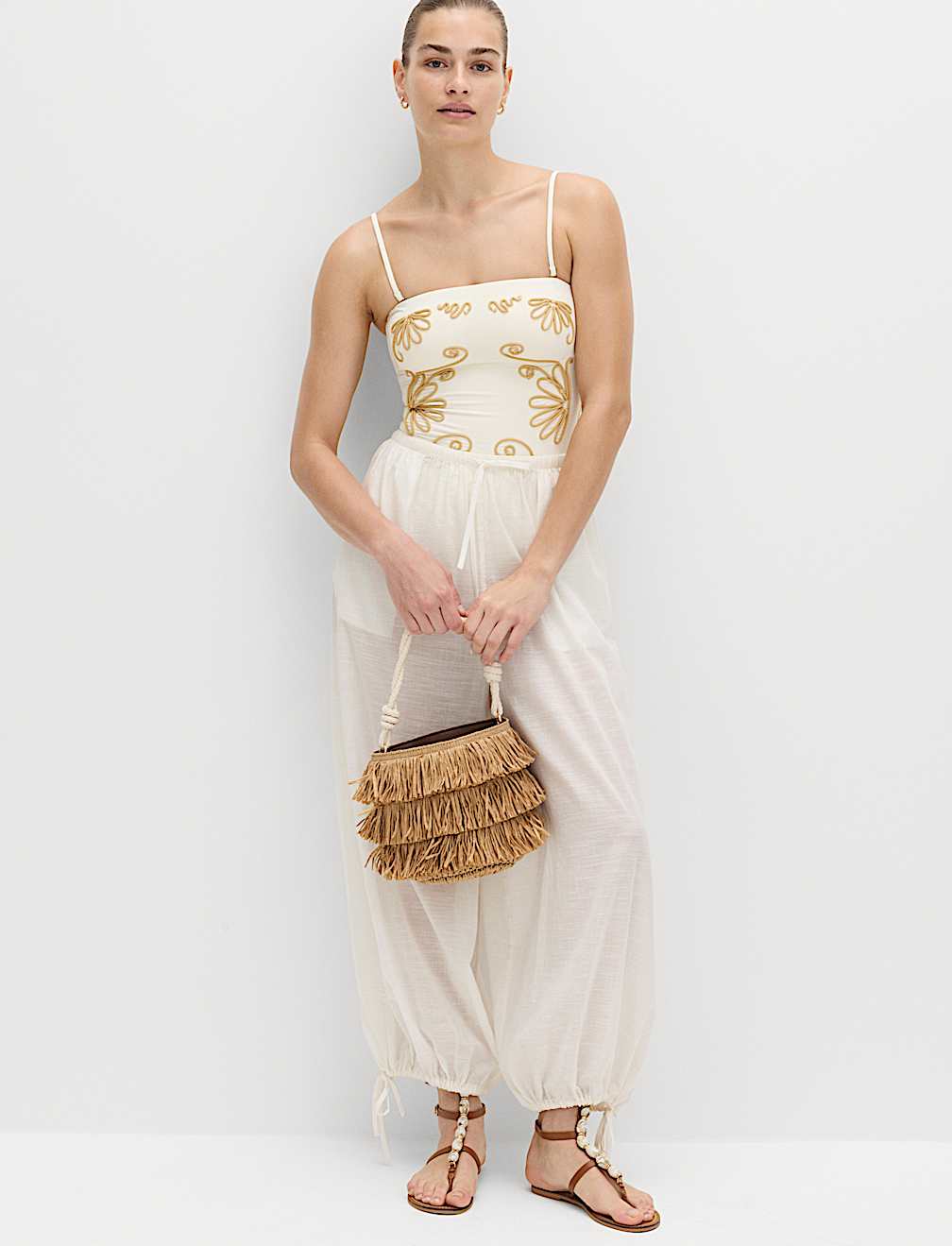 Cornelli Padded Bandeau Swimsuit