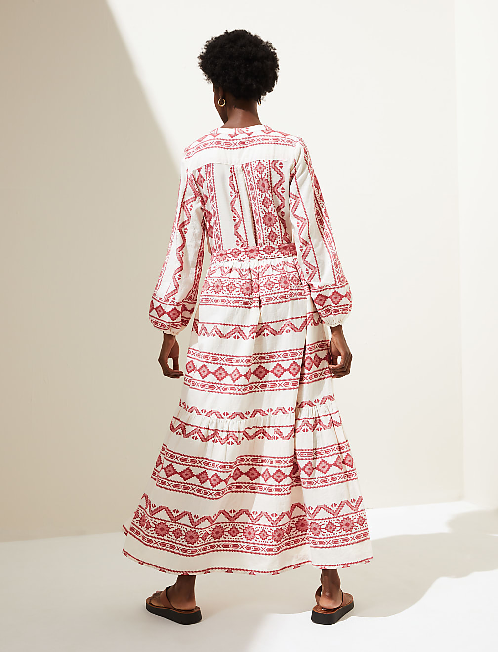 Cotton Rich Jacquard Maxi Beach Dress