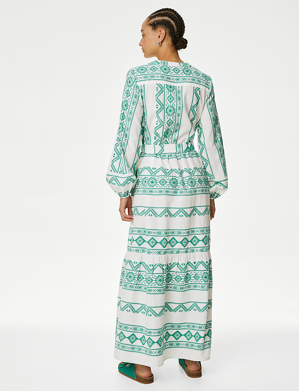 Cotton Rich Jacquard Maxi Beach Dress