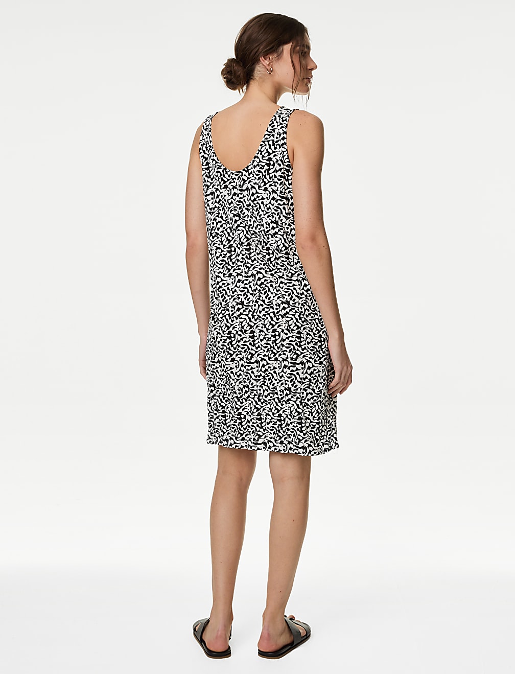 Jersey Printed Knee Length Slip Dress
