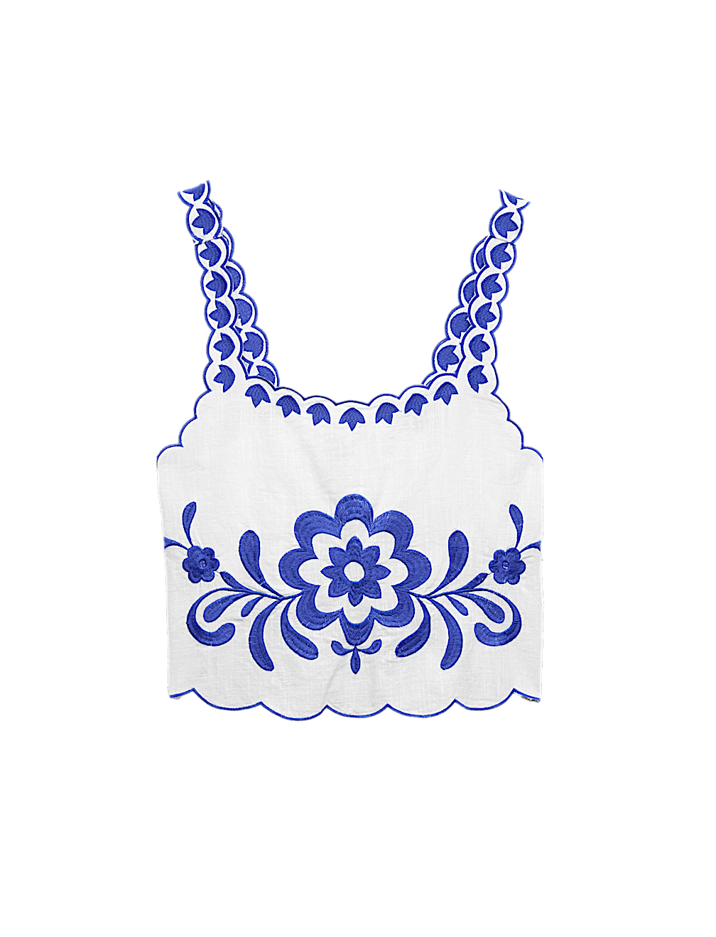 Pure Cotton Embroidered Beach Vest Top