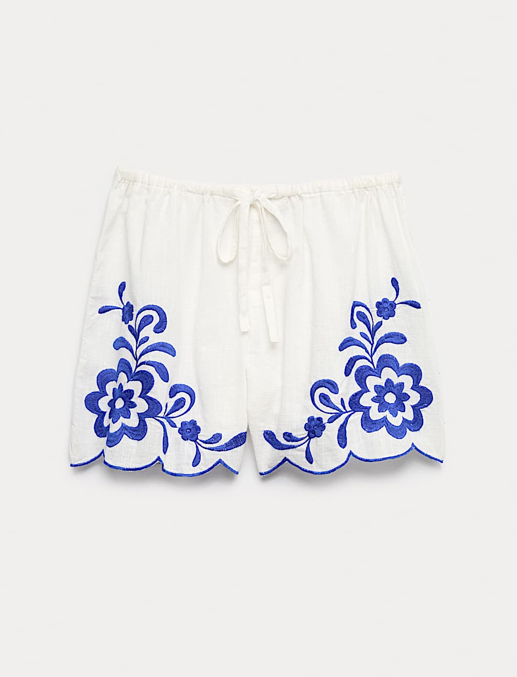 Pure Cotton Embroidered Beach Shorts