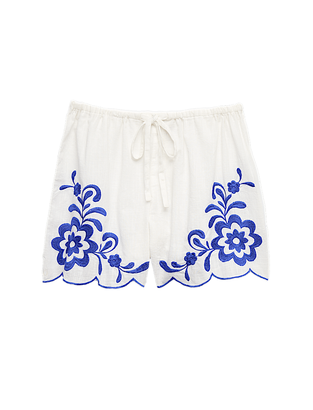 Pure Cotton Embroidered Beach Shorts