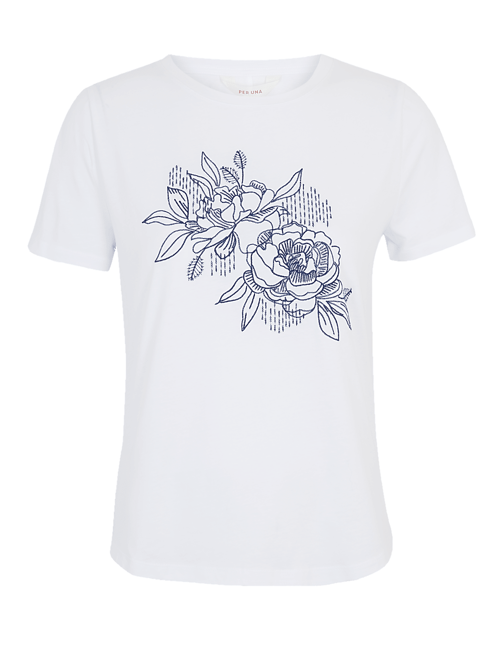 Pure Cotton Embroidered Regular Fit T-Shirt