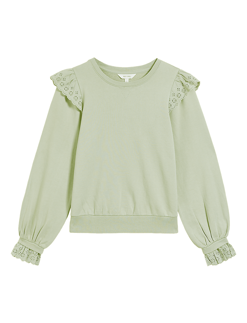 Pure Cotton Frill Detail Sweatshirt