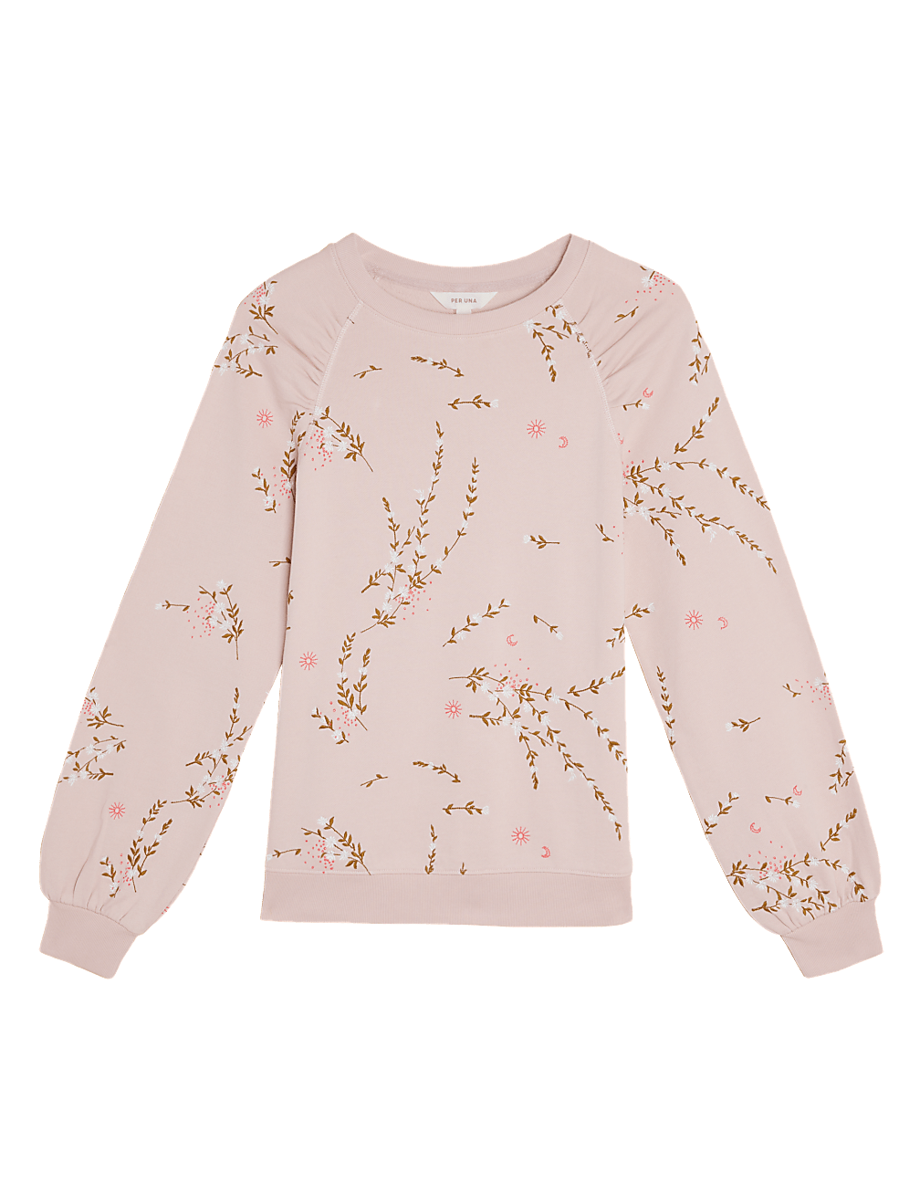 Pure Cotton Floral Embroidered Sweatshirt