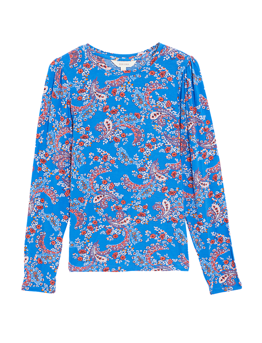 Modal Rich Printed Round Neck Fitted Top