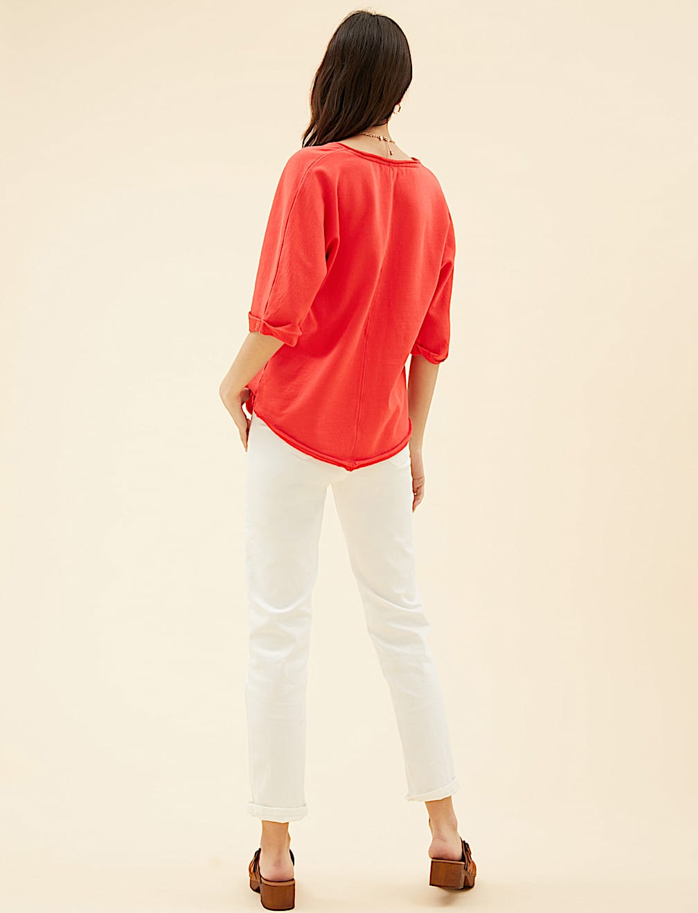 Pure Cotton Scoop Neck Sweatshirt