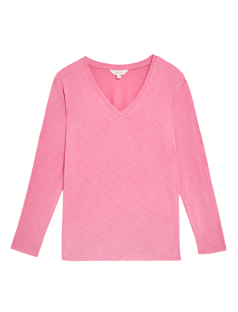 Modal Rich V-Neck Long Sleeve Longline Top