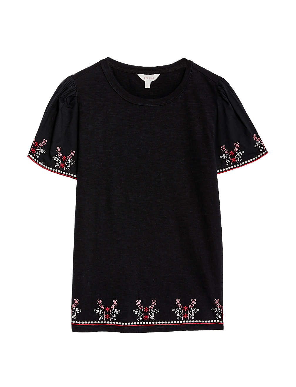 Pure Cotton Embroidered T-Shirt