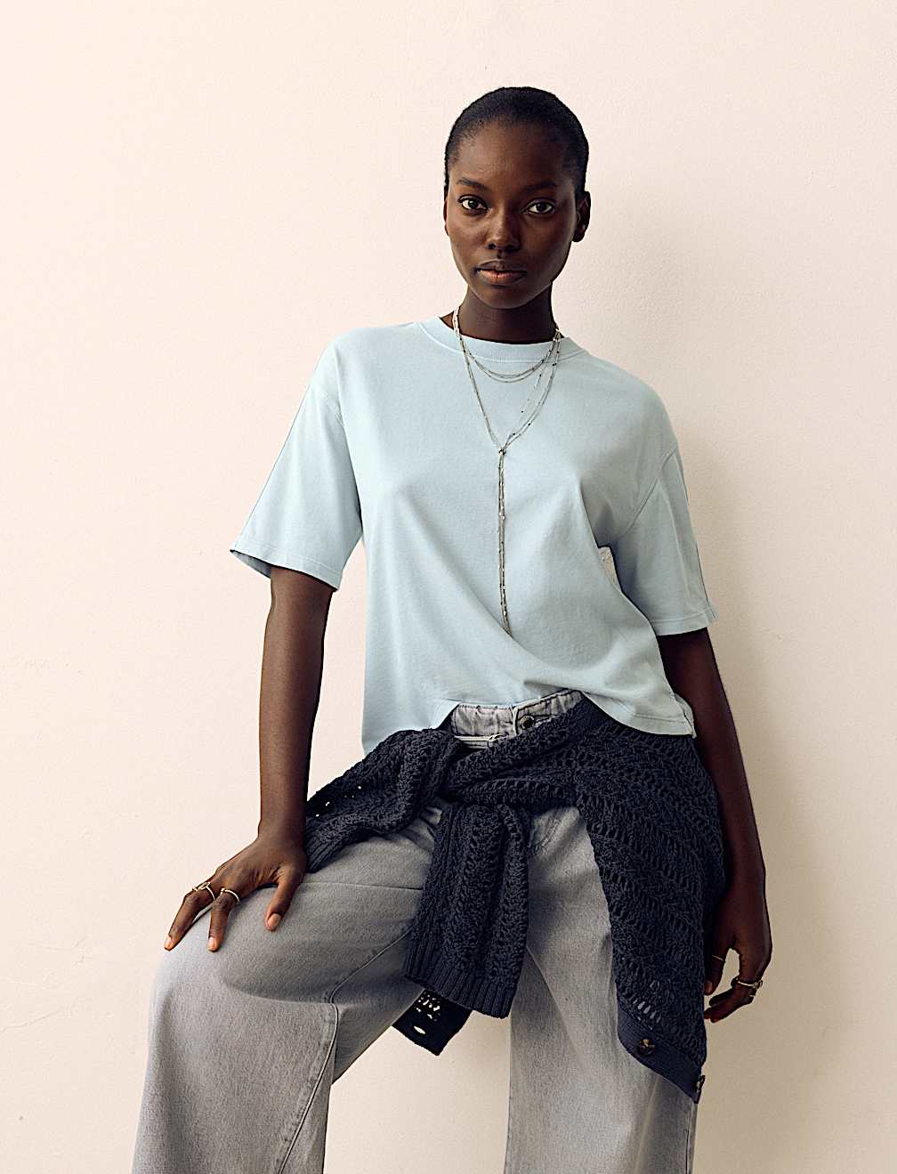 Pure Cotton Short Sleeve Boxy T-Shirt