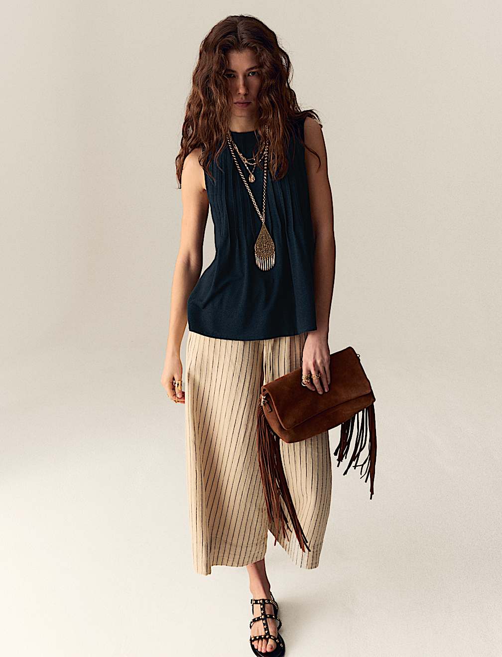 Plisse Pintuck Top