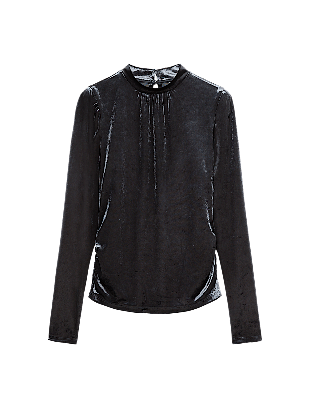 Velvet High Neck Top