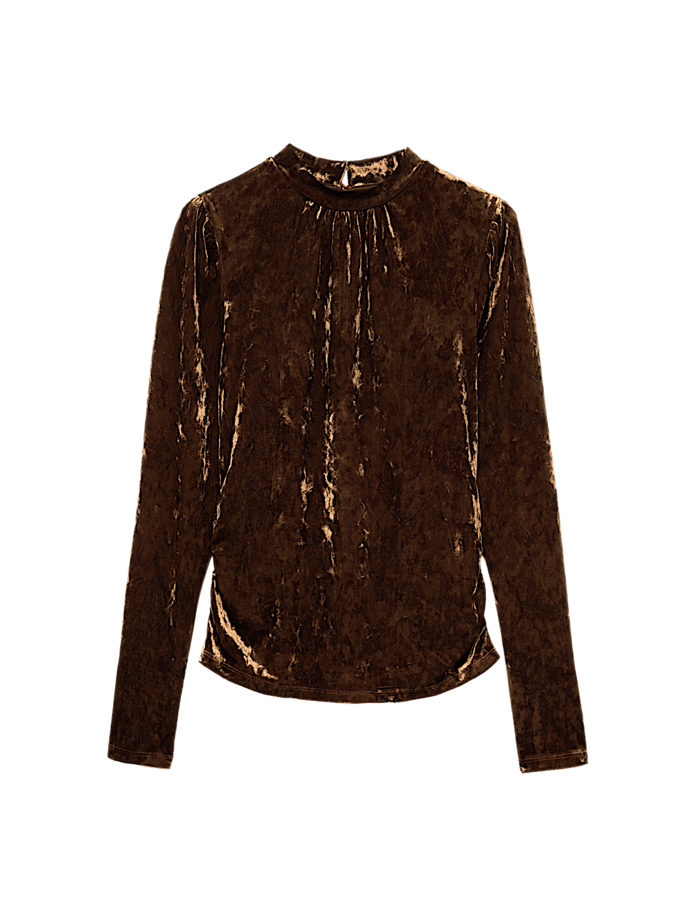 Velvet High Neck Top