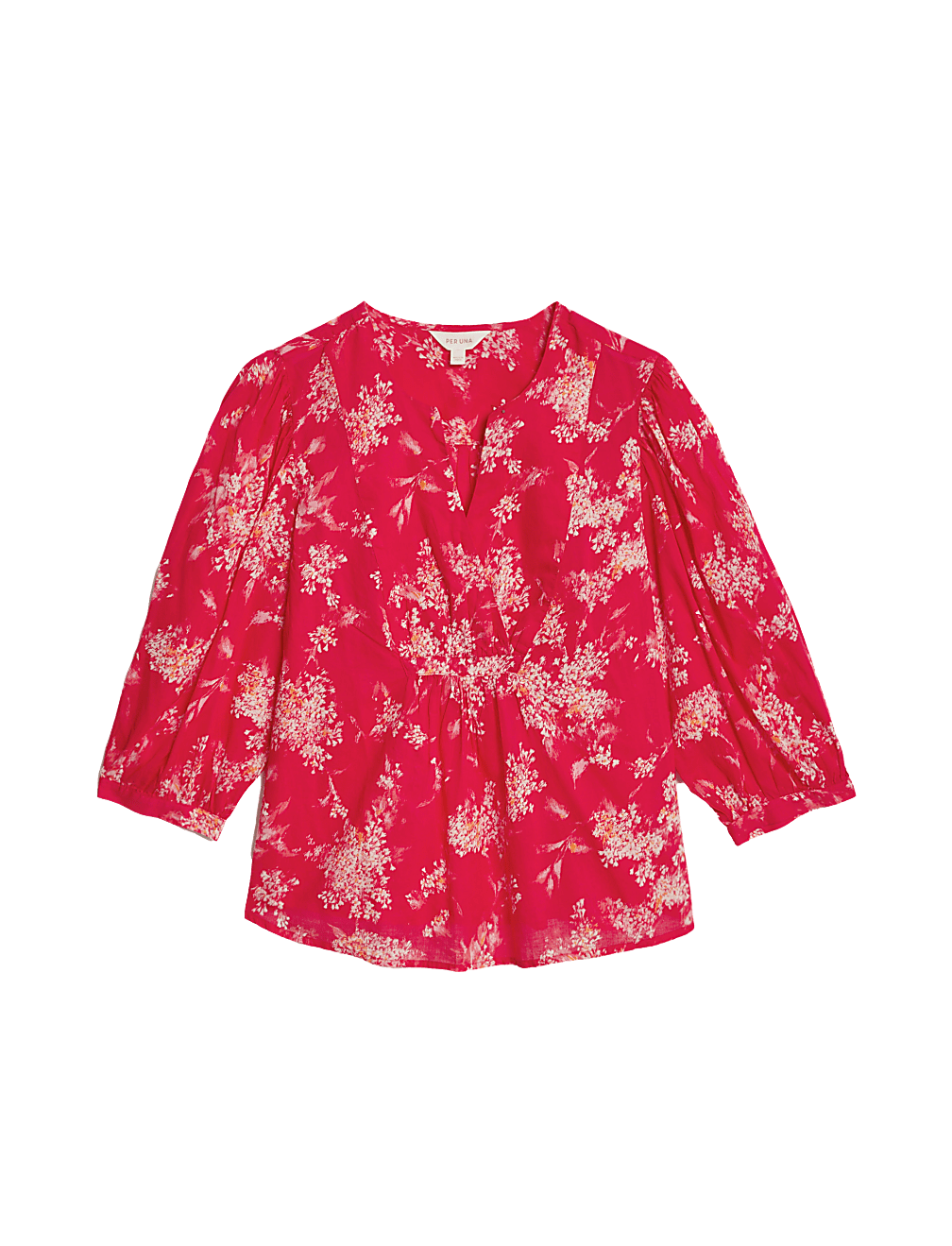 Pure Cotton Printed Notch Neck Blouse