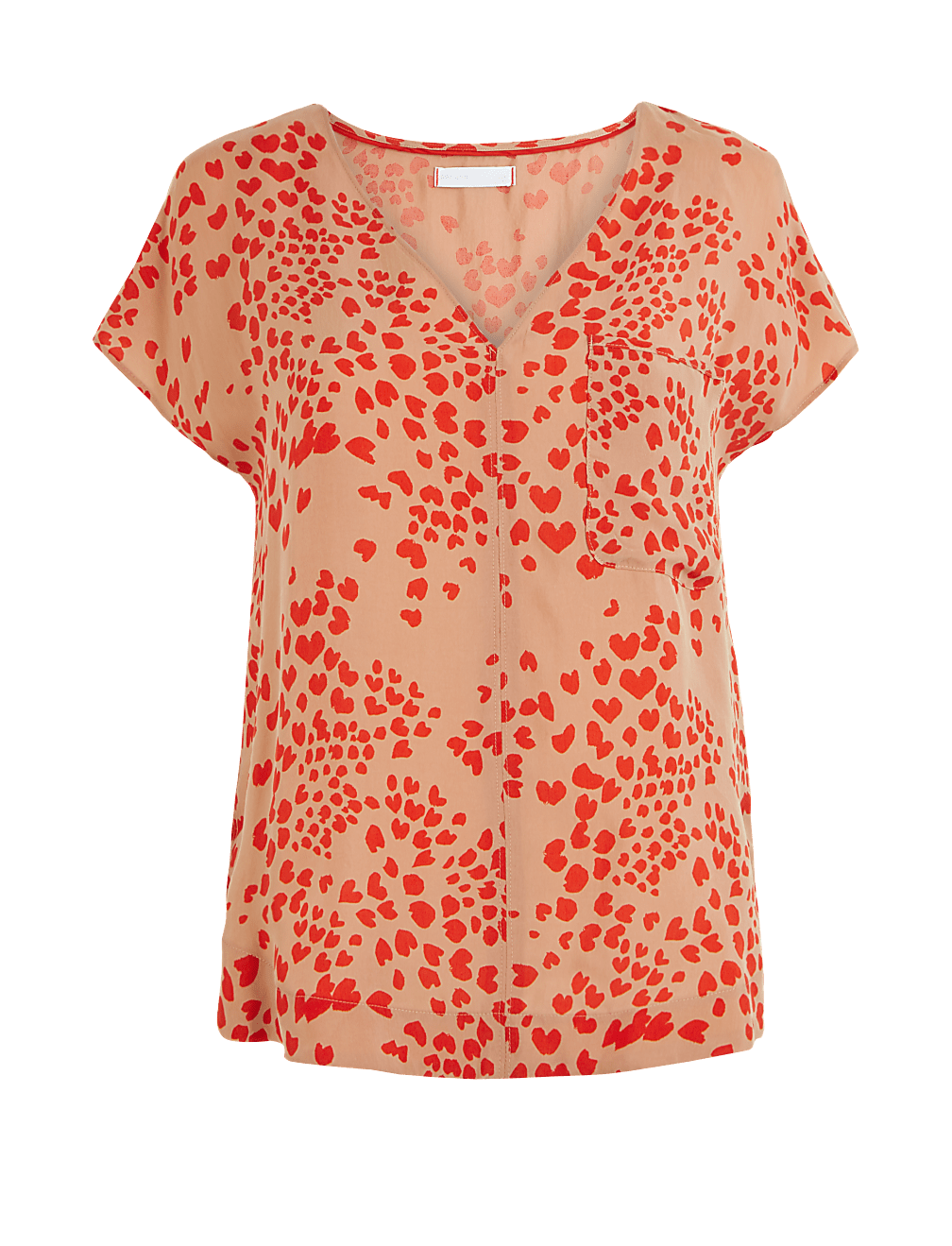 Pure Cotton V-Neck Pintuck Blouse