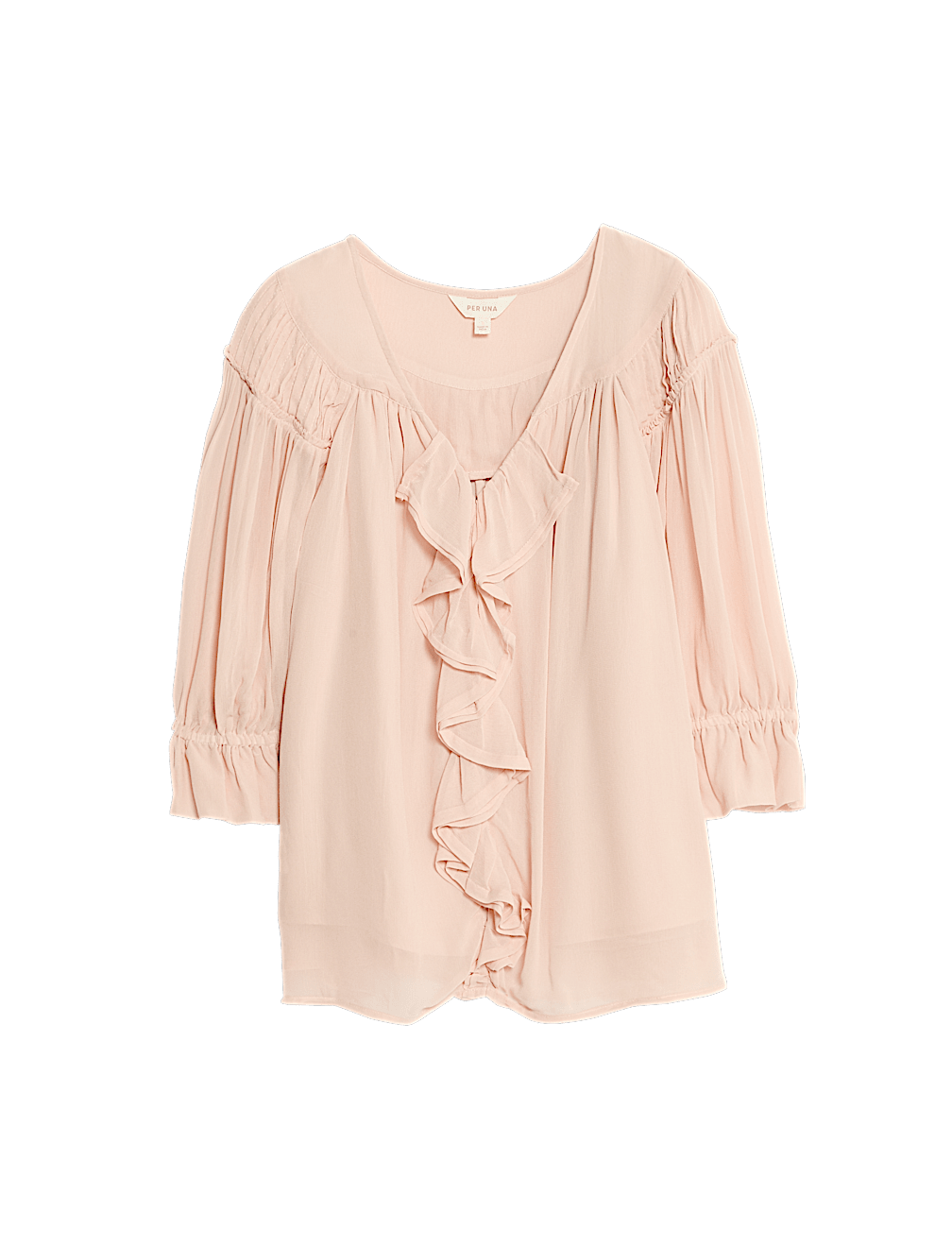 Ruffle V Neck Poet Blouse